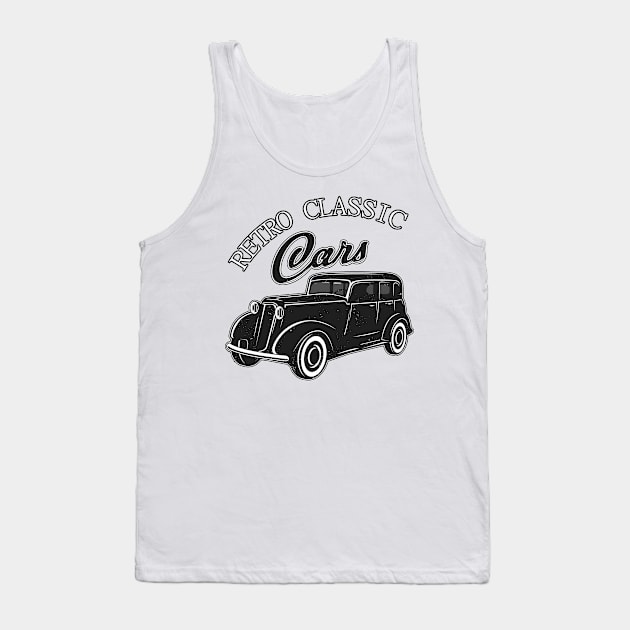 Retro Classic Cars Tank Top by letnothingstopyou